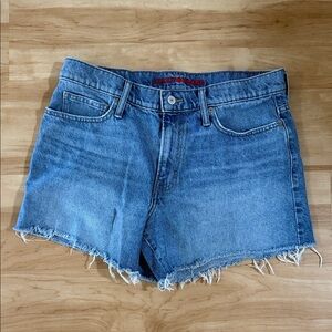 Lucky Brand Women's 90’s Midi Frayed Hem Jean Shorts